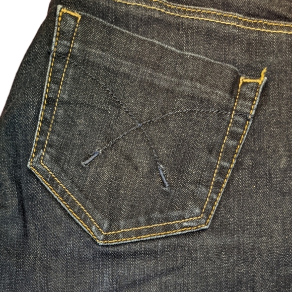 3/$25 TopShop Baxter Moto Straight Leg Dark Wash Jeans size 26x32 - Picture 5 of 15